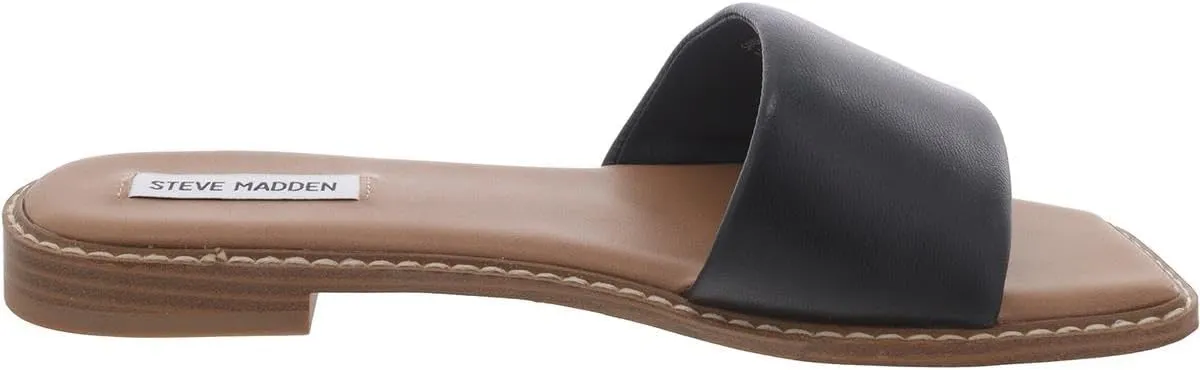Steve Madden Womens Sandra Woven Slip On Slide Sandals