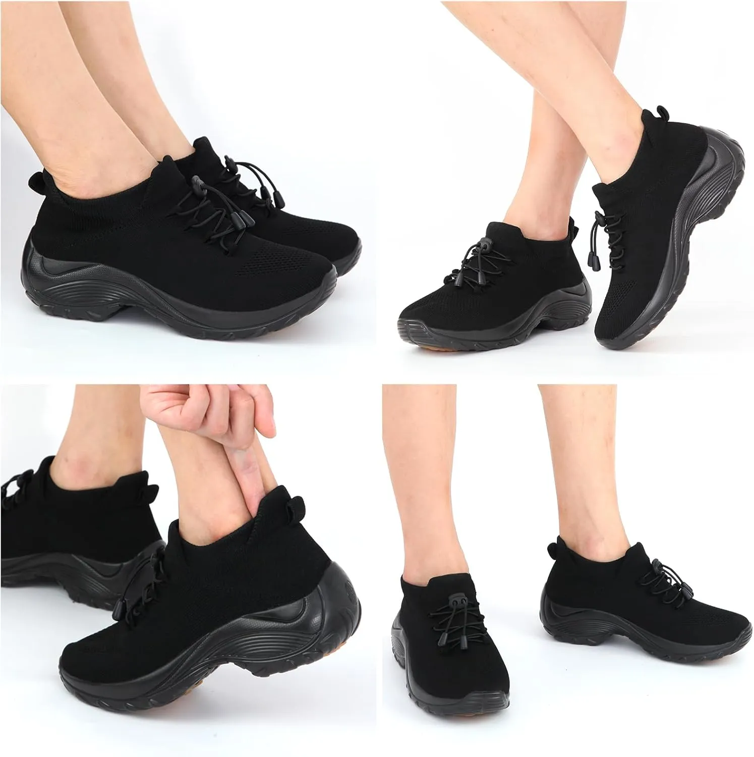 STUNAHOME Orthopedic Sneakers Breathable Women Walking Shoes Slip on Trainers Women's Comfortable Casual Ladies Athletic Shoe Thick Bottom