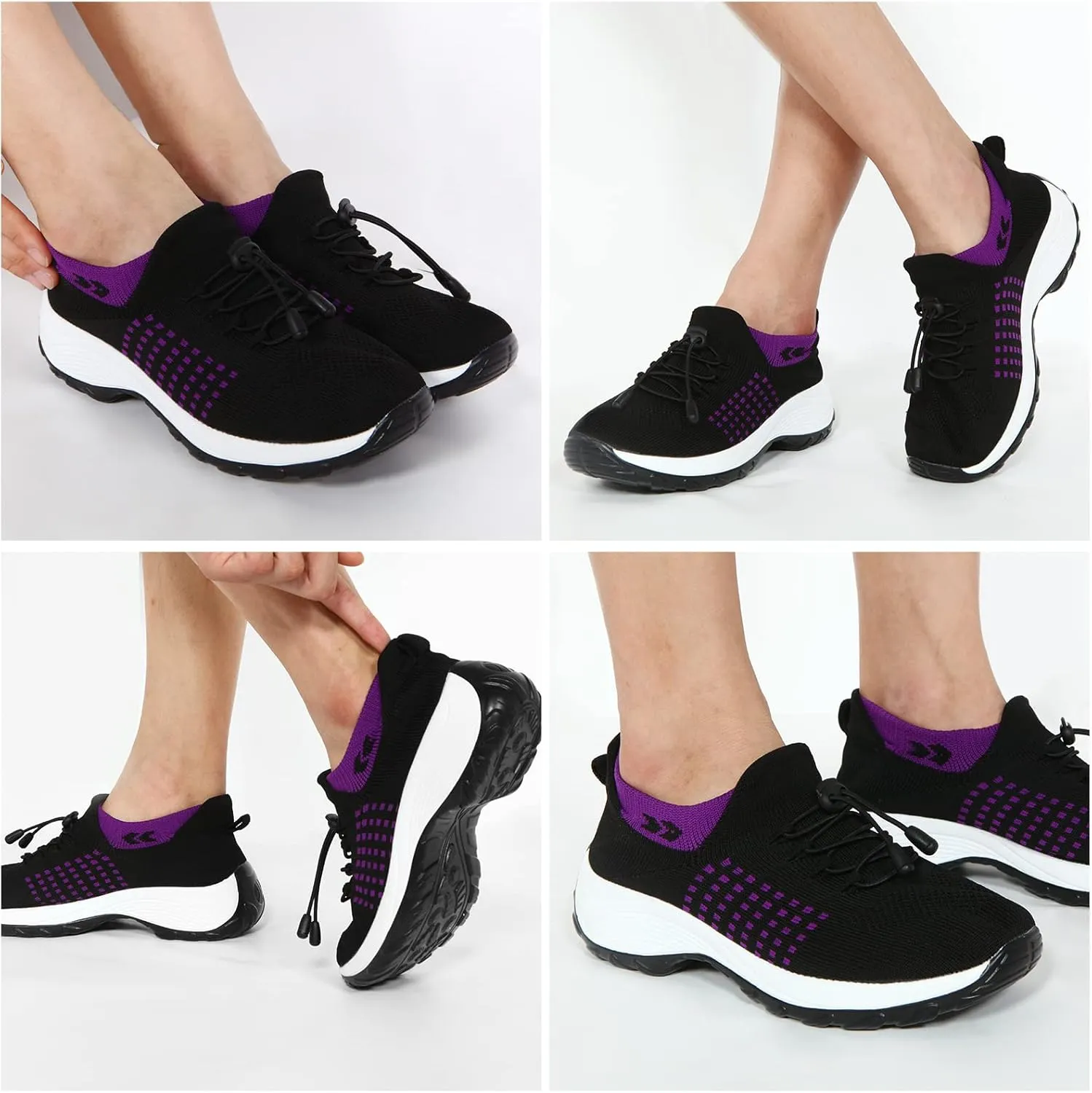 STUNAHOME Orthopedic Sneakers Breathable Women Walking Shoes Slip on Trainers Women's Comfortable Casual Ladies Athletic Shoe Thick Bottom