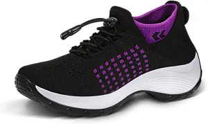 STUNAHOME Orthopedic Sneakers Breathable Women Walking Shoes Slip on Trainers Women's Comfortable Casual Ladies Athletic Shoe Thick Bottom