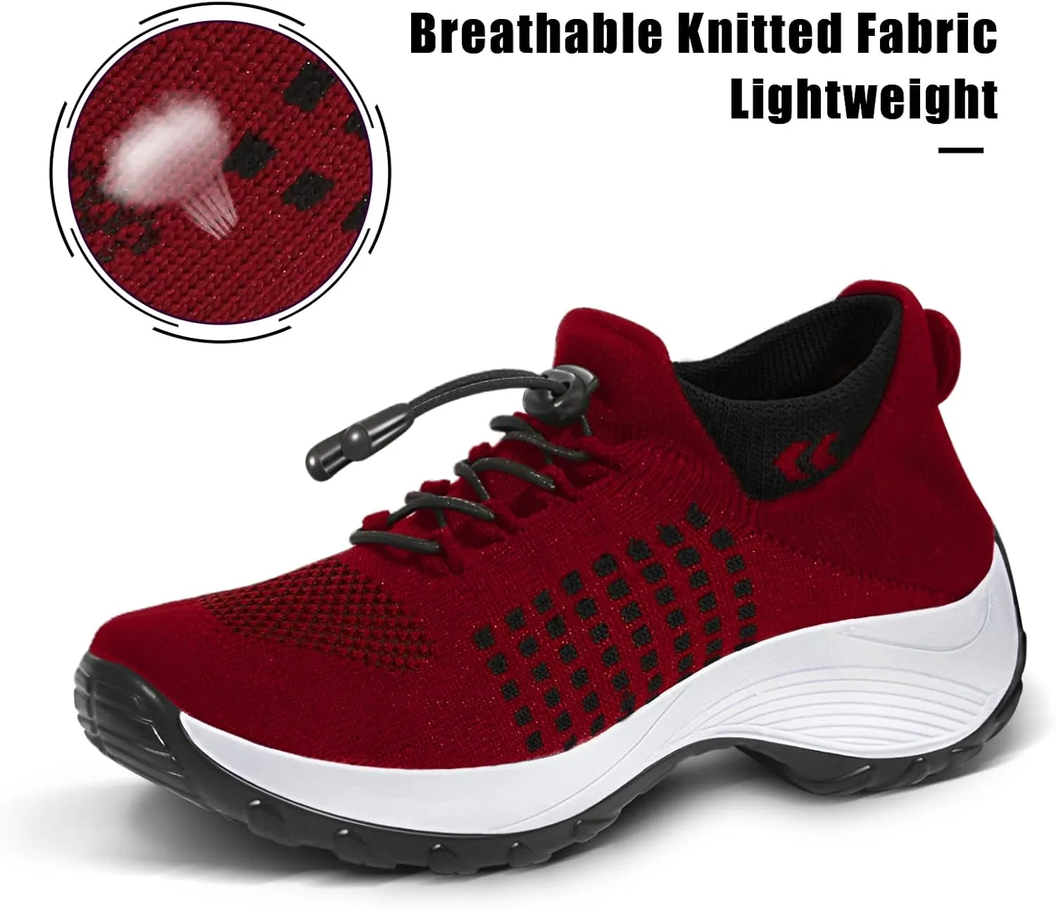 STUNAHOME Orthopedic Sneakers Breathable Women Walking Shoes Slip on Trainers Women's Comfortable Casual Ladies Athletic Shoe Thick Bottom