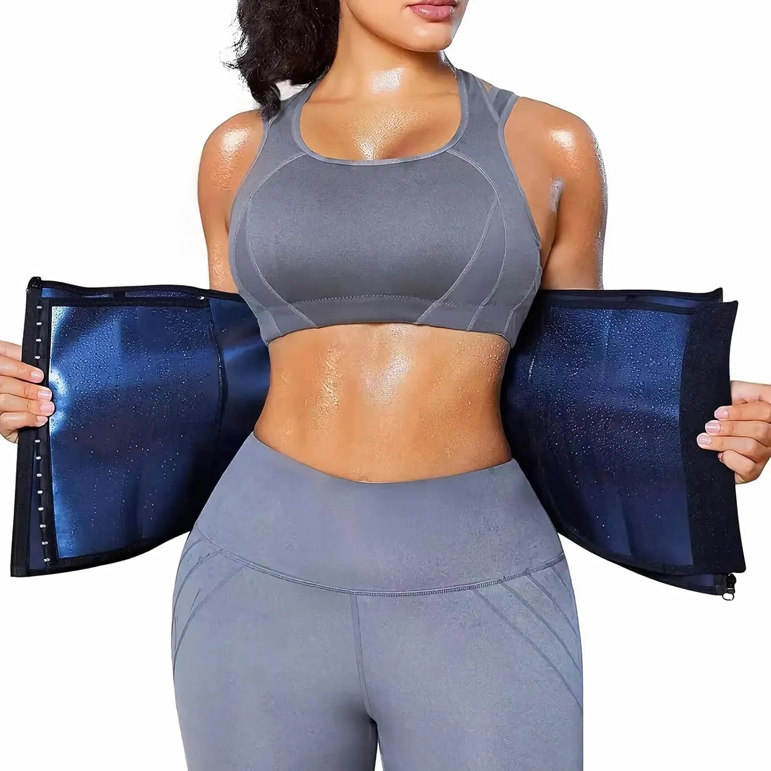 Sweat Waist Trainer for Women Belts Workout Waist Cinchers Trimmer Body Shaper Girdle Workout Sports Sauna Suit