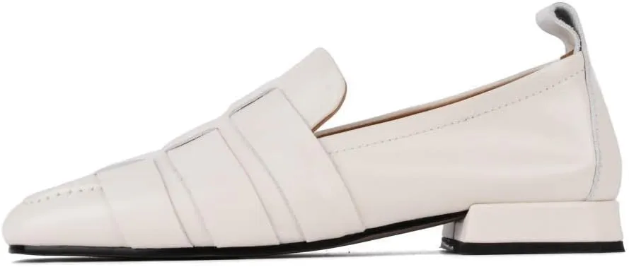 TinaCus Handmade Women's Soft Leather Square Toe Braided Style Slip On Loafers Flats Shoes