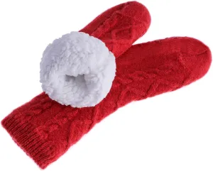 Tough Land Slipper Socks for Women with Grippers Non Slip, Sherpa Lined Slipper Socks