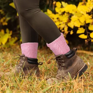 Tough Land Slipper Socks for Women with Grippers Non Slip, Sherpa Lined Slipper Socks