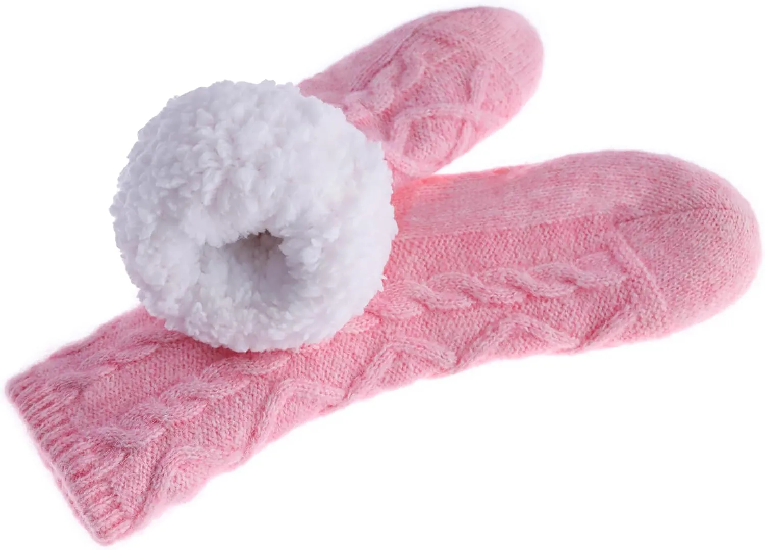 Tough Land Slipper Socks for Women with Grippers Non Slip, Sherpa Lined Slipper Socks
