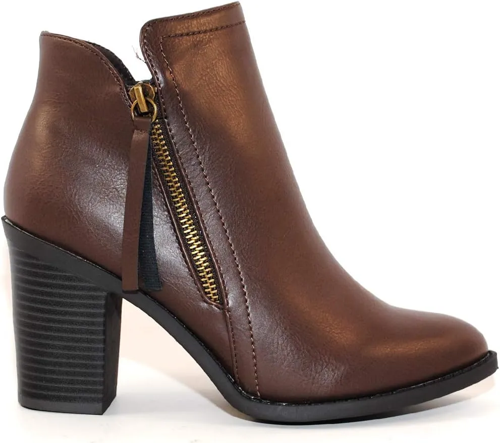 TRENDSUP Women's Fashion Side Zipper Booties