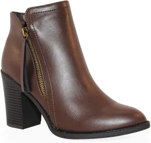 TRENDSUP Women's Fashion Side Zipper Booties