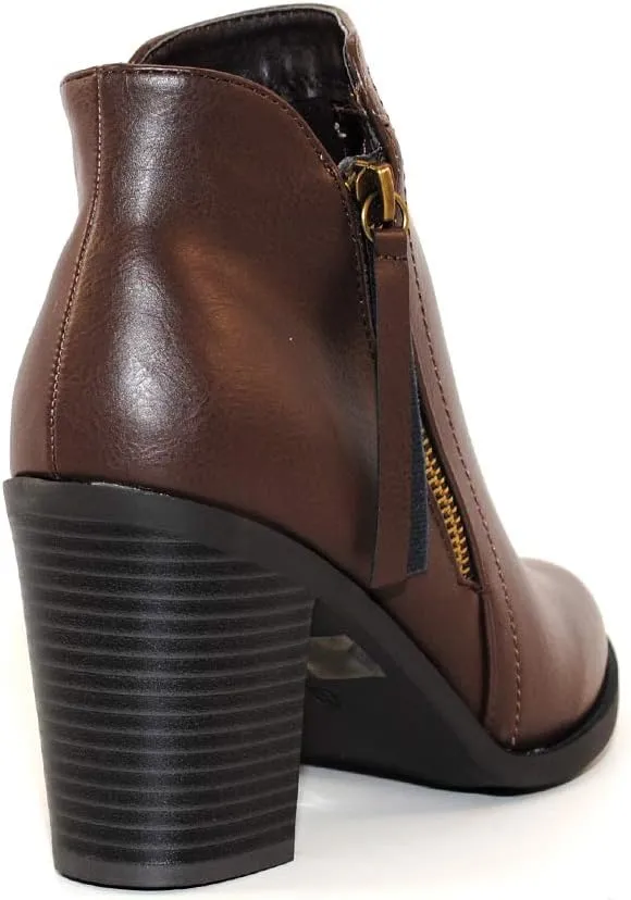 TRENDSUP Women's Fashion Side Zipper Booties
