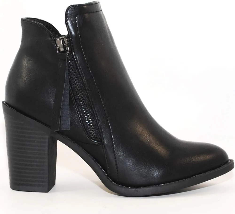 TRENDSUP Women's Fashion Side Zipper Booties