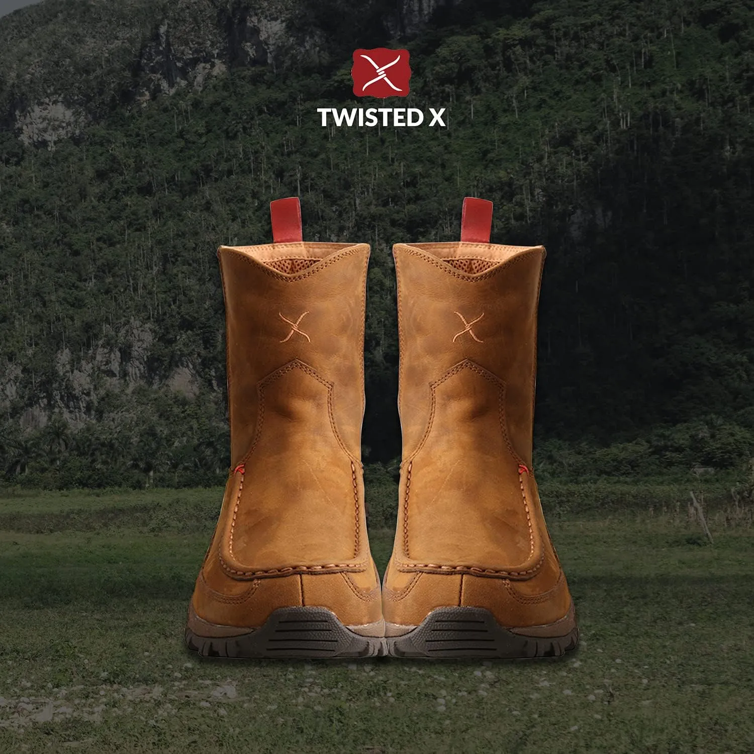 Twisted X Men's 8" Pull On Hiker Boot, Moc Toe