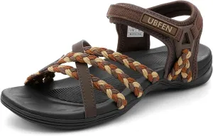 UBFEN Womens Hiking Sandals Sport Walking Adjustable Hook Ankle Straps Comfortable Outdoor Beach Athletic Shoes