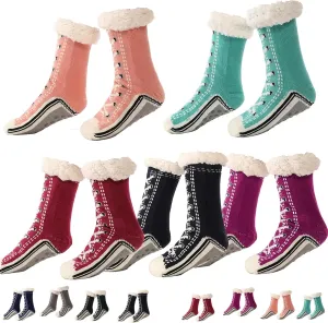 Ultra-Thick Slipper Home Socks Fuzzy Fluffy Winter Warm Soft Thick Non Slip Thermal Home Socks Women