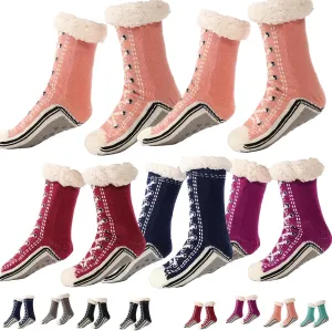 Ultra-Thick Slipper Home Socks Fuzzy Fluffy Winter Warm Soft Thick Non Slip Thermal Home Socks Women