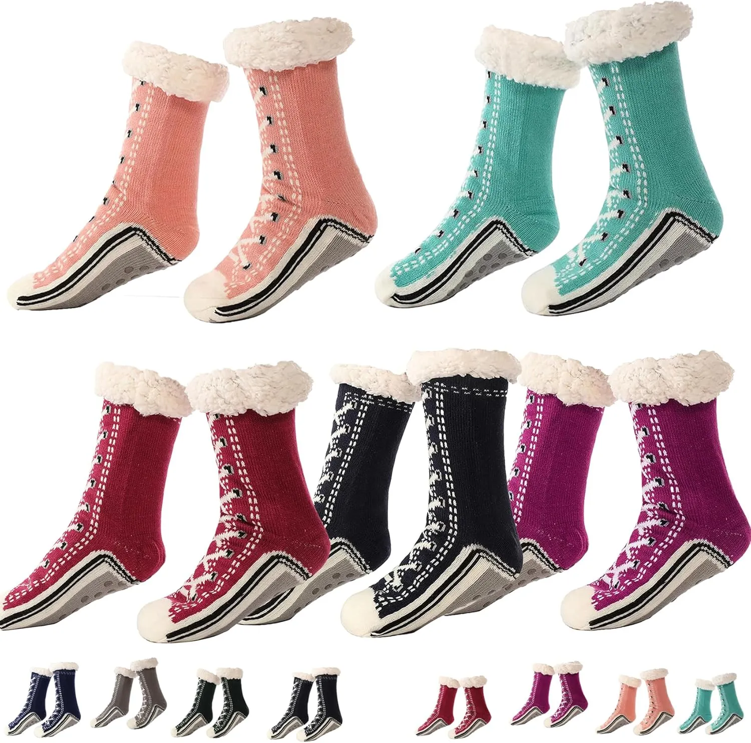 Ultra-Thick Slipper Home Socks Fuzzy Fluffy Winter Warm Soft Thick Non Slip Thermal Home Socks Women