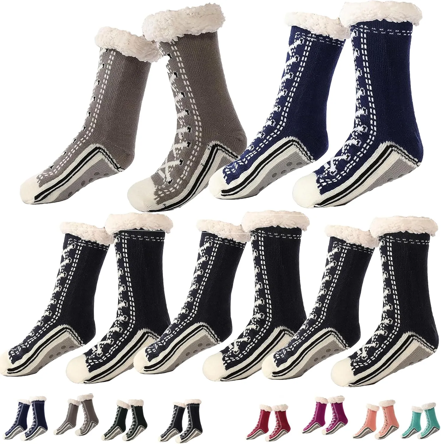 Ultra-Thick Slipper Home Socks Fuzzy Fluffy Winter Warm Soft Thick Non Slip Thermal Home Socks Women