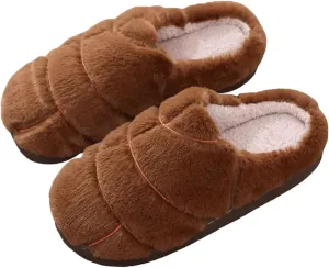 Unisex Adult Concha Slippers - Pink, Faux Fur, Memory Foam, Casual, Round Toe, Pull-On