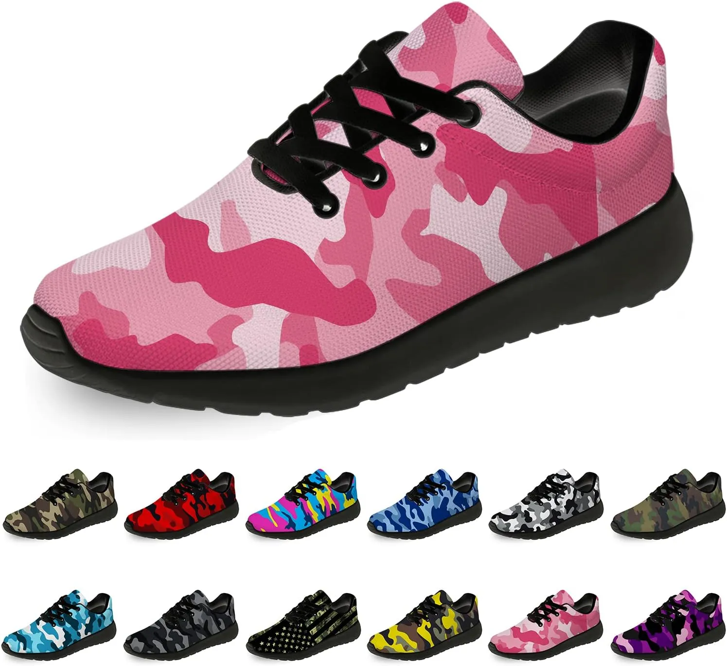 Unisex Camouflage Sneakers for Women & Men, Breathable & Lightweight, All Occasions