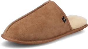 Vance Co. Mens Duncan Plush Fur Lined Cushioned Slippers Round Toe Slip On Indoor/Outdoor Warm House Shoe with Durable Sole Chestnut S(7-8) Medium MENS US