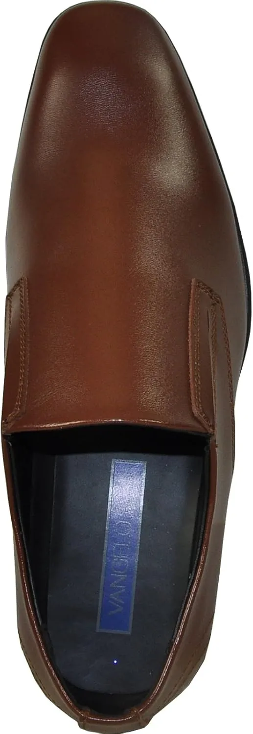 VANGELO Men Dress Slip-On Shoe Tux-4 Loafer Formal Tuxedo Shoe for Prom & Wedding Black Brown Size 6.5 to 18 -Wide Width Available