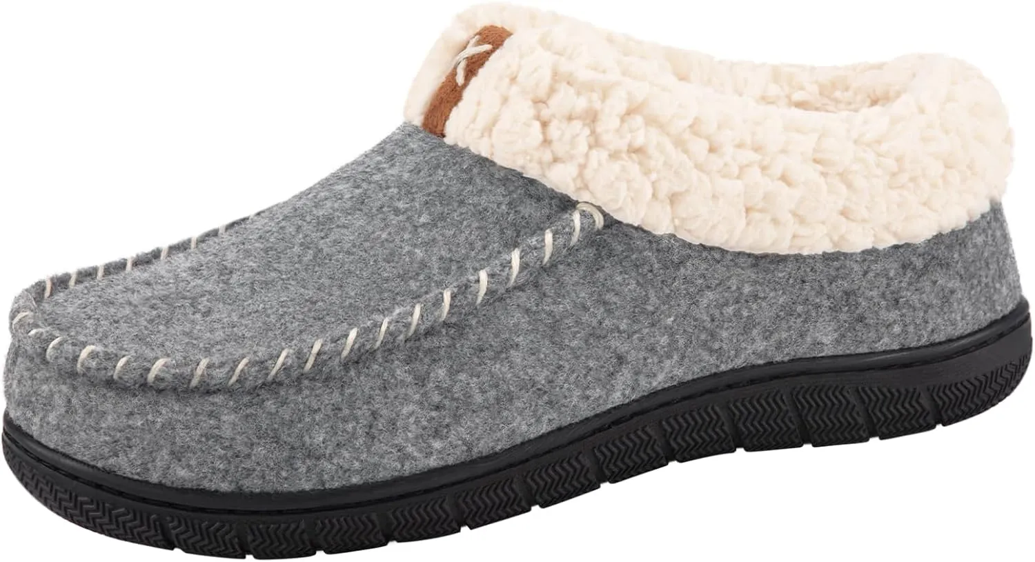 VeraCosy Women's Moccasin Slippers Warm Comfy Wool-felt Memory Foam Indoor House Shoes