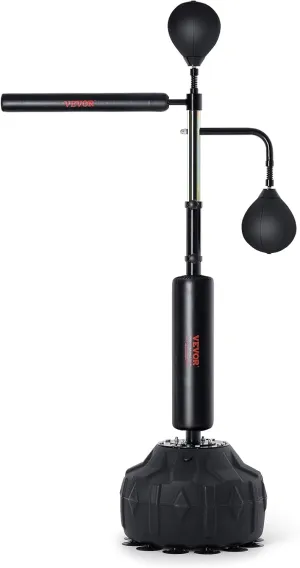 VEVOR Boxing Speed Trainer, Punching Bag with Stand, Reflex Boxing Bag for Teens & Adults, Height Adjustable Free Standing Strike Bag Set with Gloves, Workout Speed Bag for Home Gym Training
