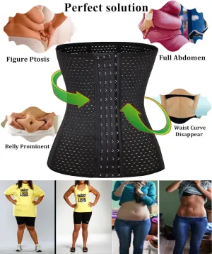 Waist Trainer Cincher Body Shaper Sport Workout For Hourglass 6 Pcs Steel Bone Higher Compression