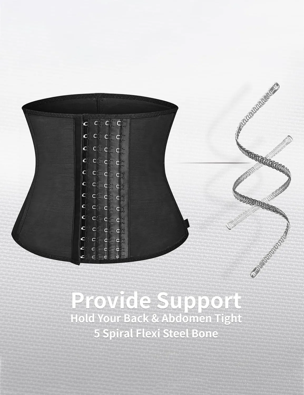 Waist Trainer for Women Underbust Waist Cincher Corset Tummy Control Hourglass Bodyshaper Postpartum Belly Band Wrap