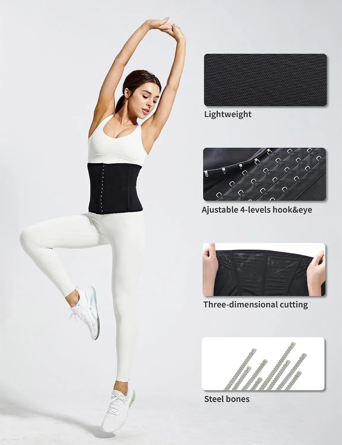 Waist Trainer for Women Underbust Waist Cincher Corset Tummy Control Hourglass Bodyshaper Postpartum Belly Band Wrap