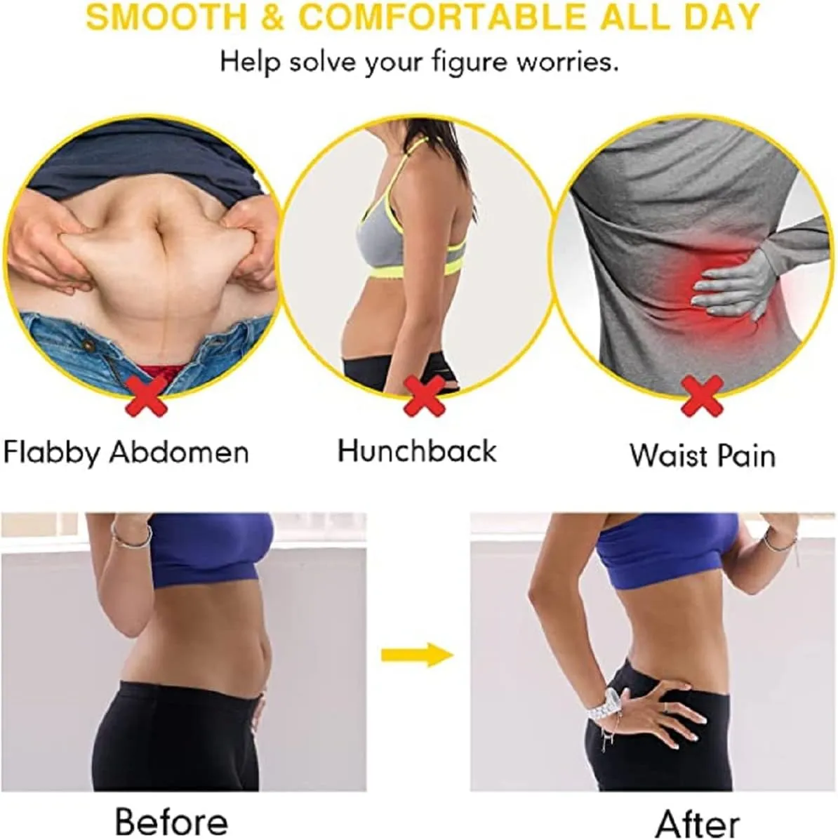 Waist Trainer for Women Waist Cincher Breathable Girdle Trimmer Workout Hourglass Body Shaper