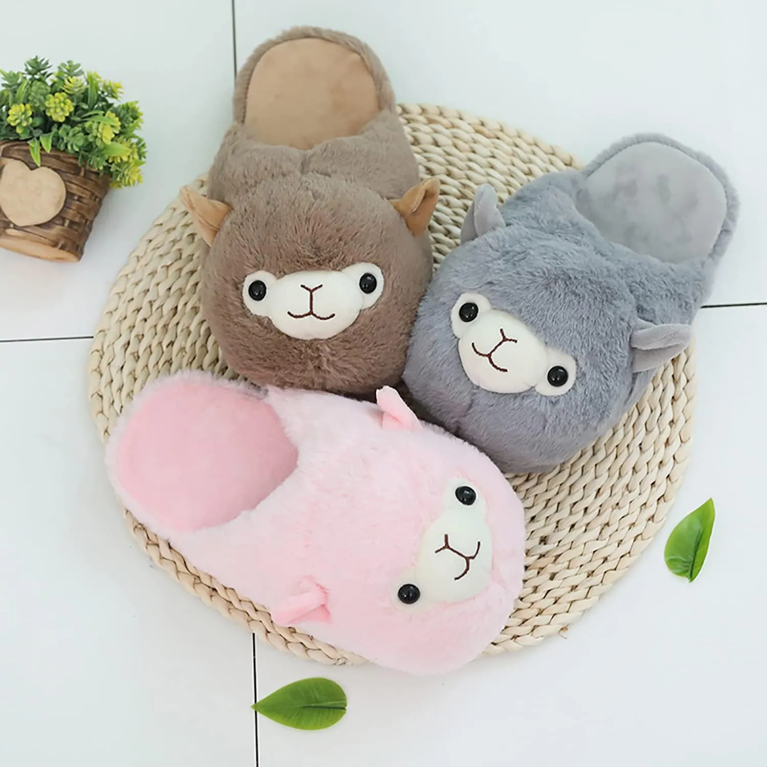 Warm Family Slippers - Soft, Comfortable, Cute & Furry Home Shoes