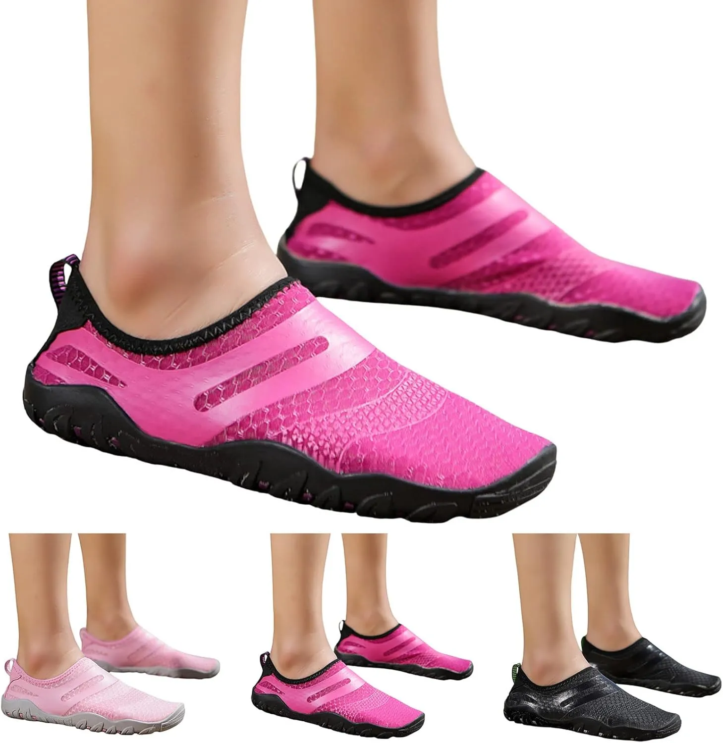 Water Shoes Men Closed Toe Non Slip Water Shoes for Hiking Women Extra Wide Water Shoes Jogging Quick Dry Pool Sports Sneaker for Beach Swim Surf Water Sport