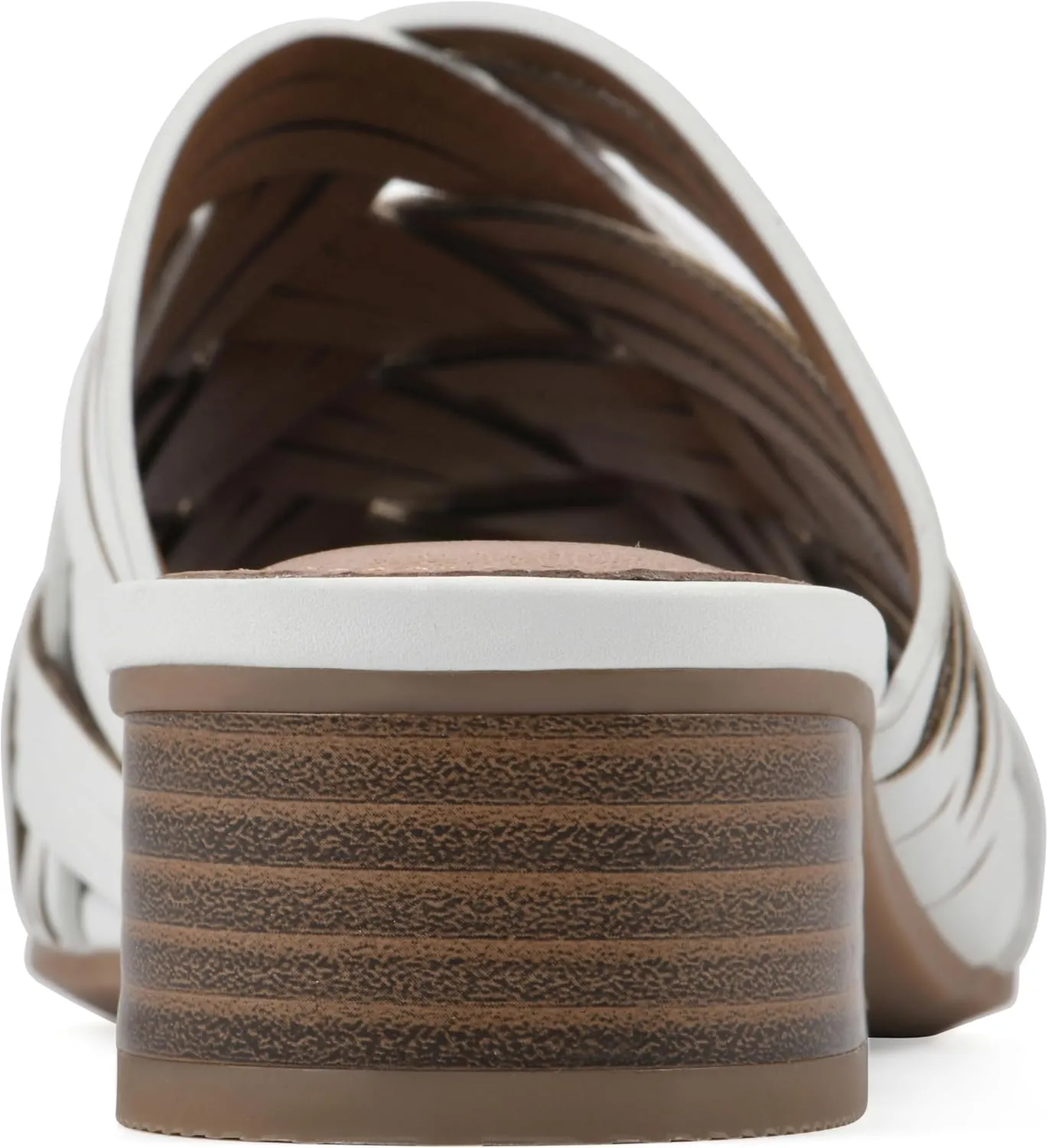 WHITE MOUNTAIN Women's Alluvia Low Block Heel Woven Sandal