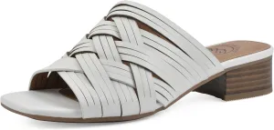 WHITE MOUNTAIN Women's Alluvia Low Block Heel Woven Sandal