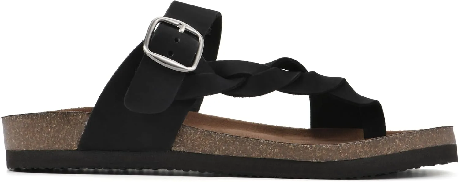 WHITE MOUNTAIN Women's Crawford Signature Comfort Molded Footbed Braided Sandal