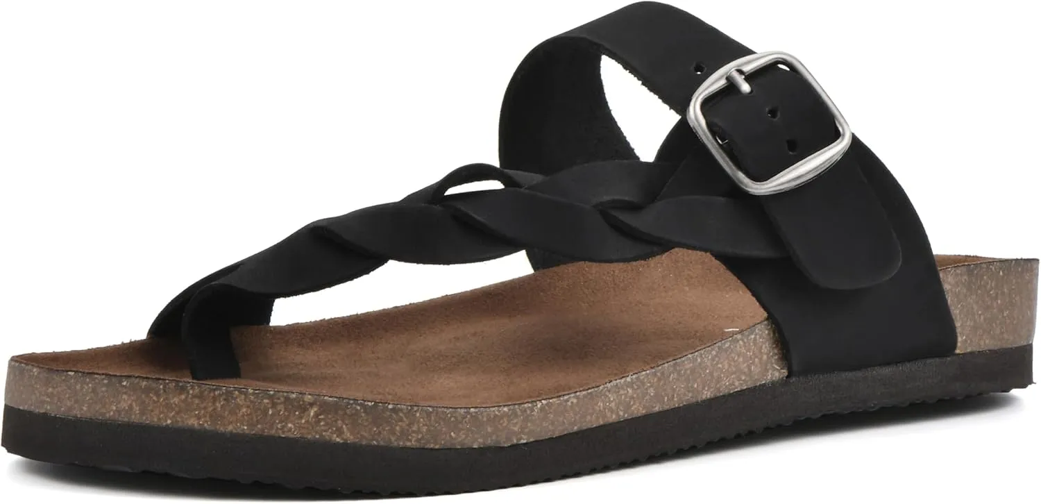 WHITE MOUNTAIN Women's Crawford Signature Comfort Molded Footbed Braided Sandal