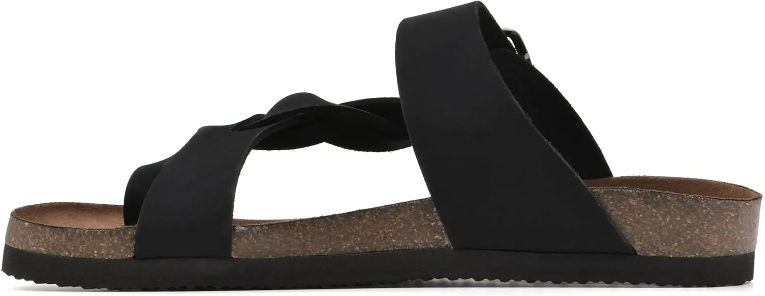 WHITE MOUNTAIN Women's Crawford Signature Comfort Molded Footbed Braided Sandal