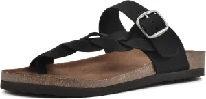 WHITE MOUNTAIN Women's Crawford Signature Comfort Molded Footbed Braided Sandal