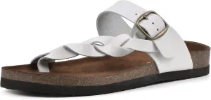 WHITE MOUNTAIN Women's Crawford Signature Comfort Molded Footbed Braided Sandal