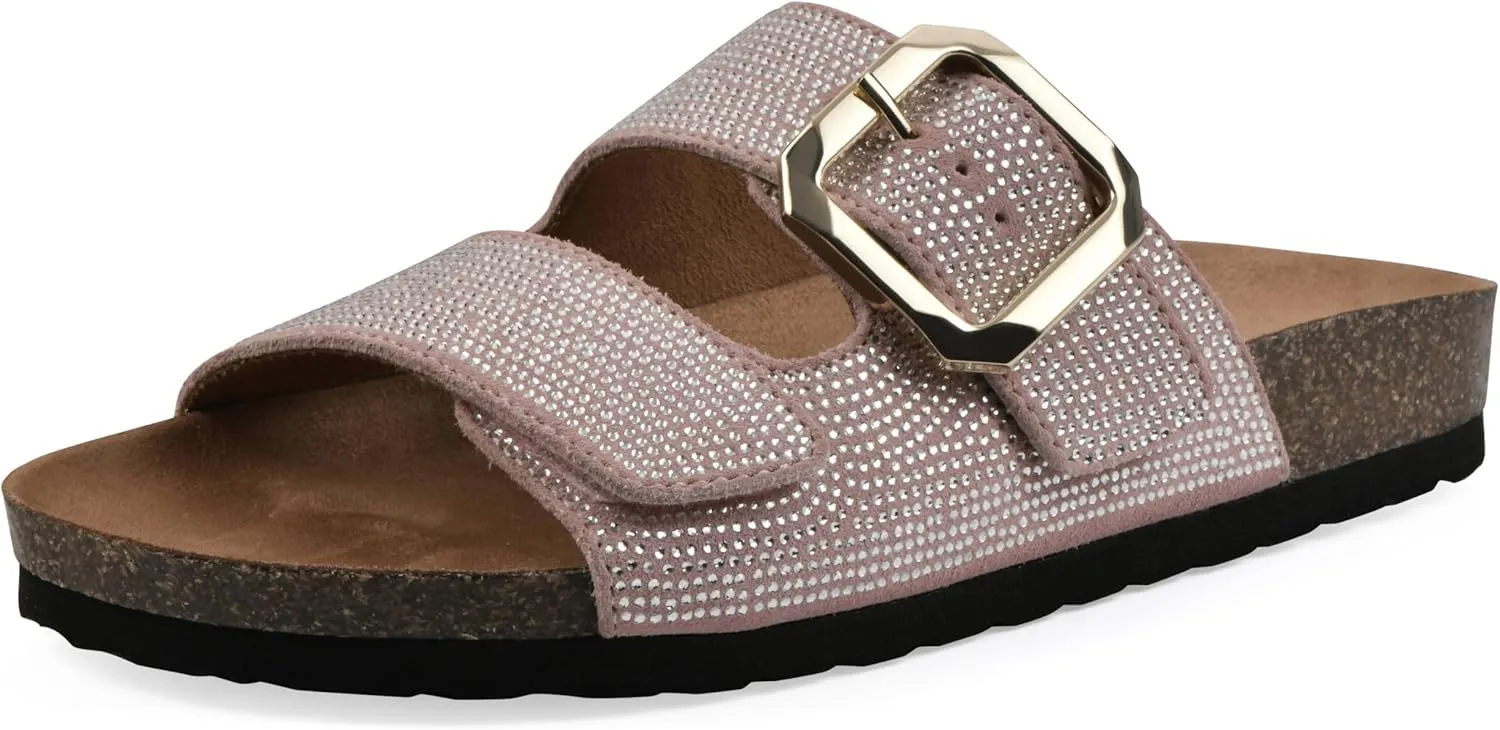 WHITE MOUNTAIN Women's Granitas Double-Strap Signature Comfort-Molded Footbed Sandal