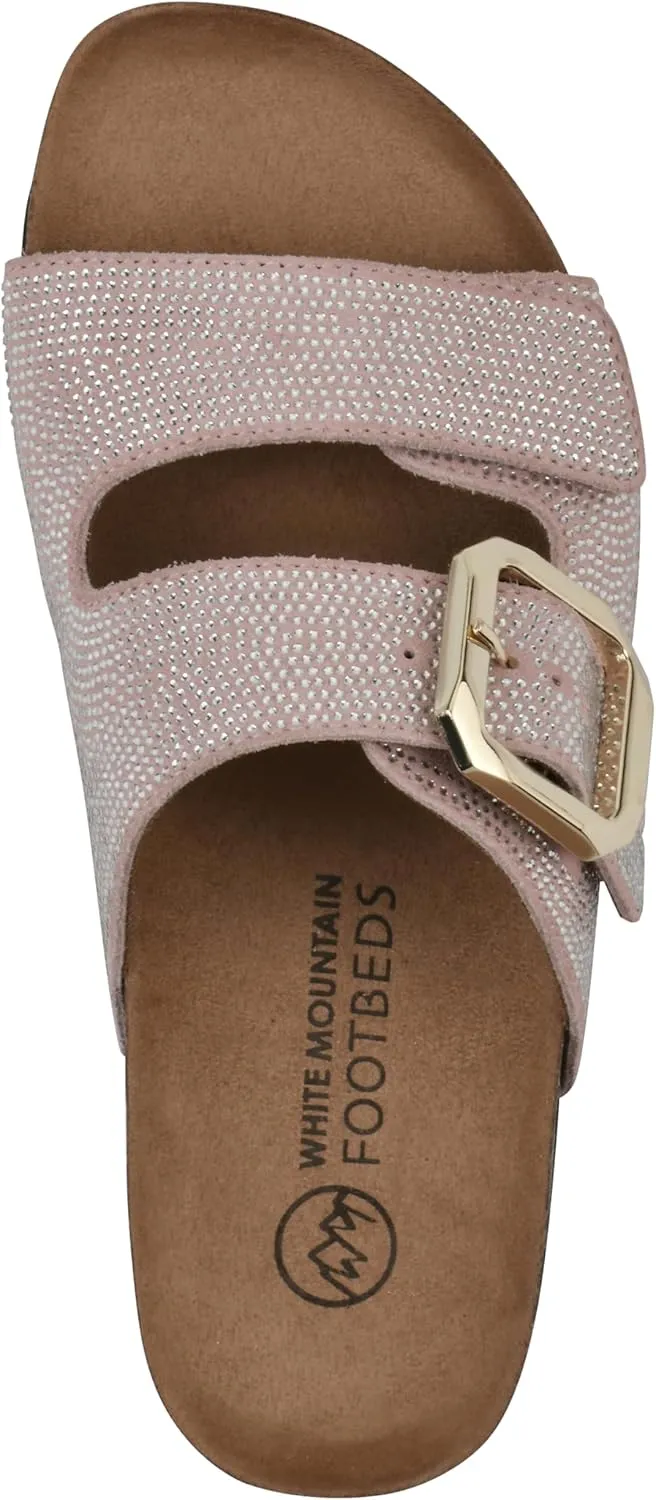 WHITE MOUNTAIN Women's Granitas Double-Strap Signature Comfort-Molded Footbed Sandal