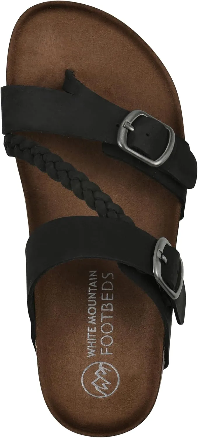 WHITE MOUNTAIN Women's Hammy Braided Signature Comfort-Molded Footbed Sandal