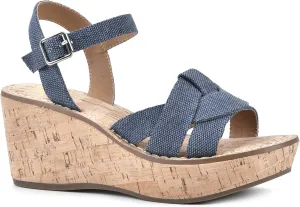 WHITE MOUNTAIN Women's Simple Wedge Sandal