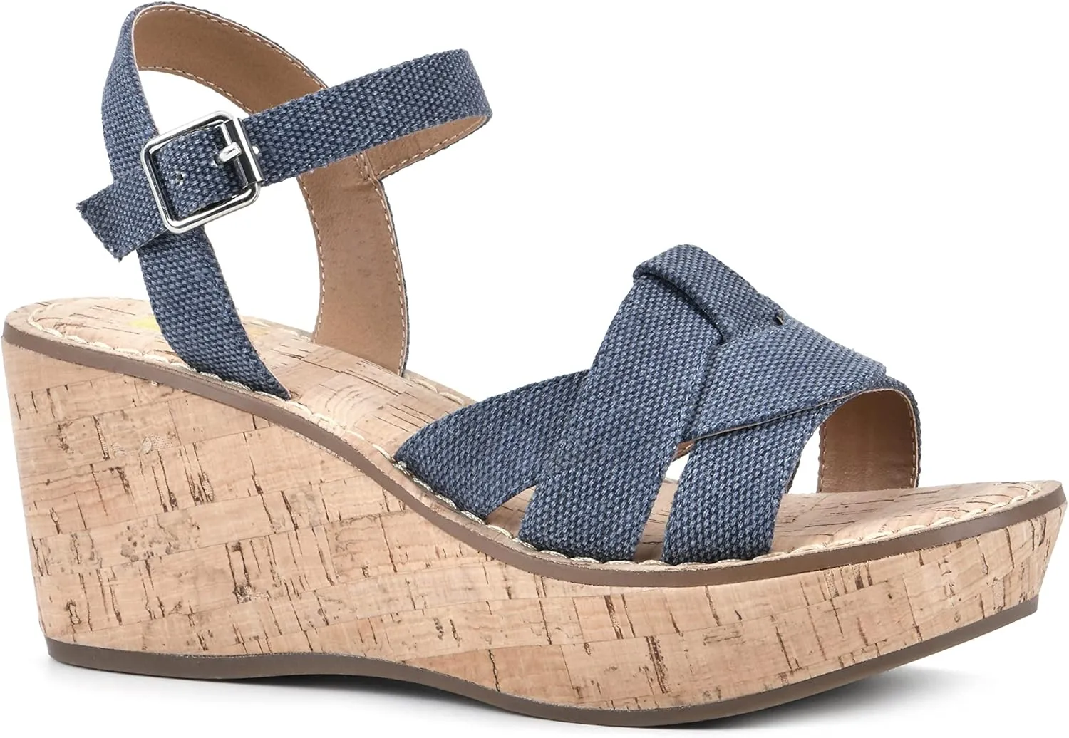 WHITE MOUNTAIN Women's Simple Wedge Sandal