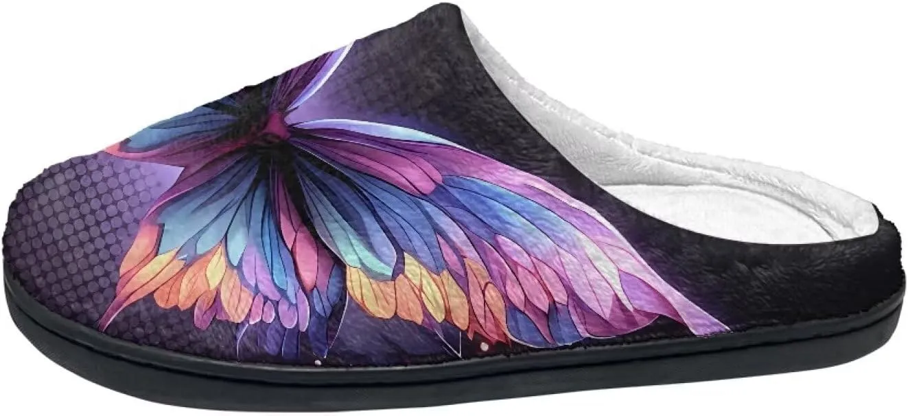 Womens Autumn Cozy&Warm Printed Slipper with Dog Grippers Cozy and Fun House Slippers for Women