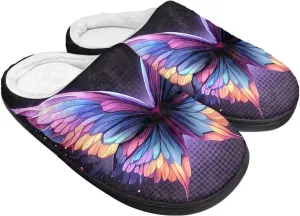 Womens Autumn Cozy&Warm Printed Slipper with Dog Grippers Cozy and Fun House Slippers for Women