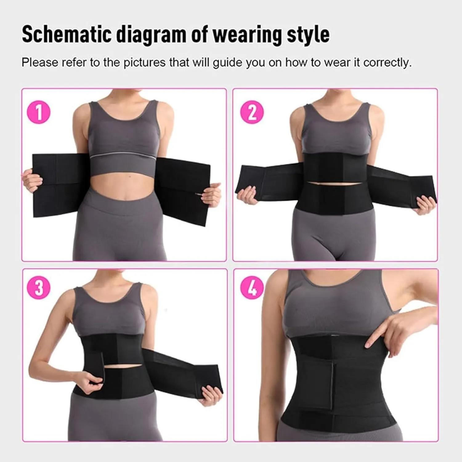 Womens Belt Waist Cincher, Breathable Triple Wrap Tummy Shaper, Plus Size Body Waist Trainer