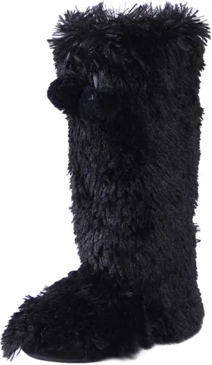 Women's Boots Slippers Fuzzy Warm Memory Foam Indoor House Shoes Booties Slippers with Non-slip Rubber Soles