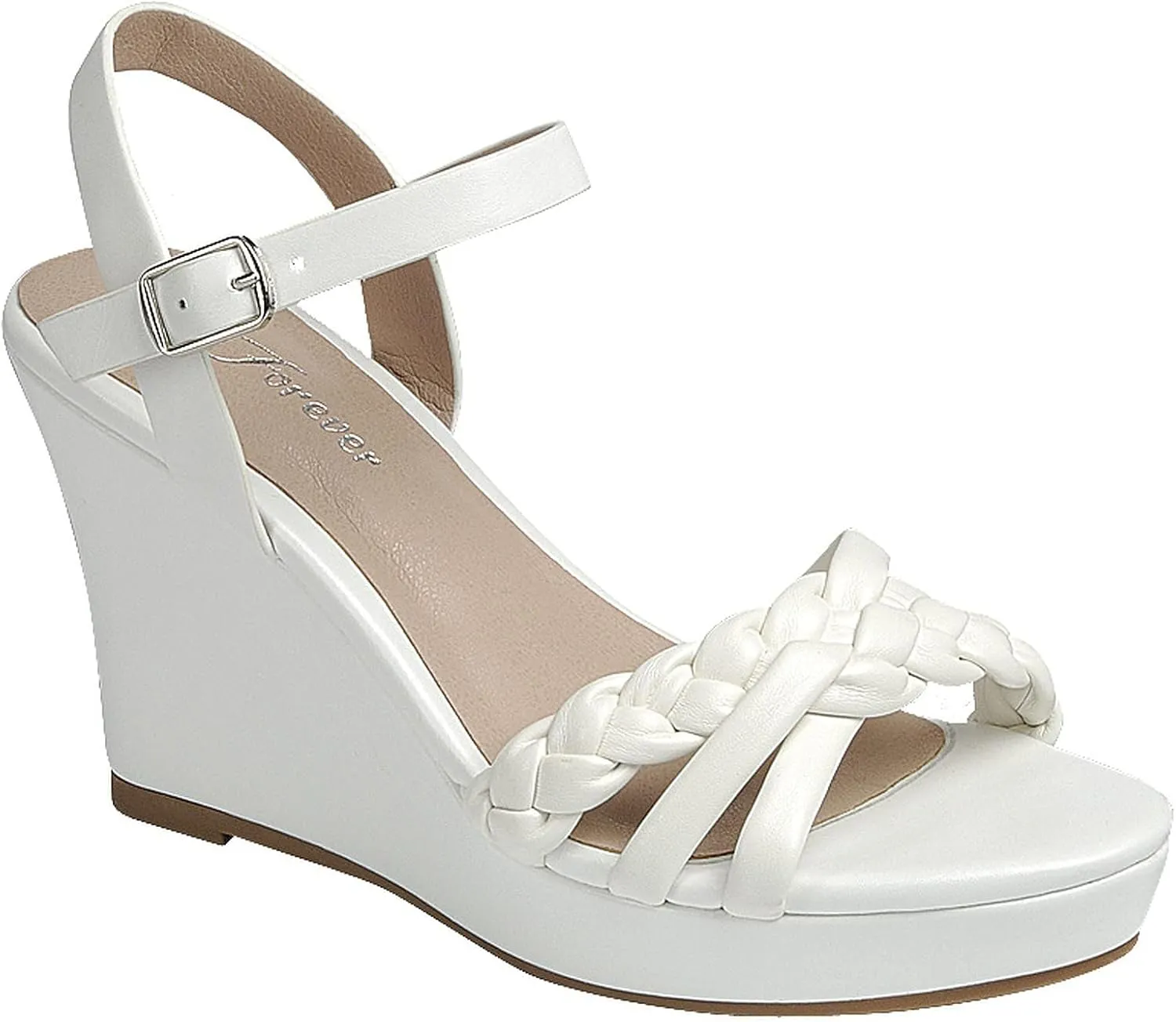 Women's Braided Platform Sandals Wedge Ankle Strap Open Toe Sandals