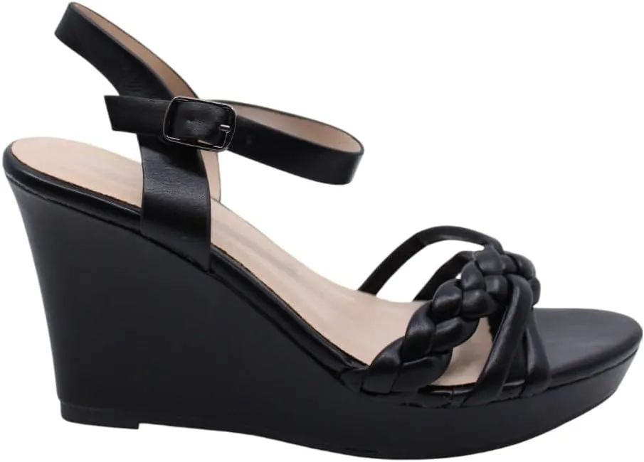 Women's Braided Platform Sandals Wedge Ankle Strap Open Toe Sandals